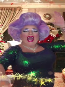 Poster for Holiday video from D. Sabella (OG Mary Sunshine, CHICAGO, Broadway
