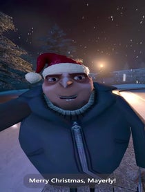Poster for Holiday video from Gru