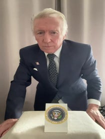 Poster for Birthday video from Joe Biden played by Terence Doyle
