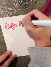 Poster for Advice video from Sage & Oak - Calligraphy