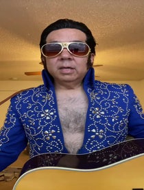 Poster for Birthday video from Shawn Elvis Tribute Artist Impersonator