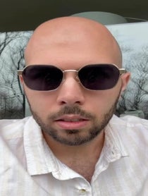 Poster for Birthday video from Andrew Tate lookalike
