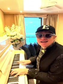 Poster for Birthday video from Elton John Impersonator