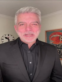 Poster for Birthday video from David Siegel George Clooney Look Alike