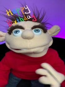 Poster for Birthday video from Puppet Clix - Large Cast of Puppet Characters