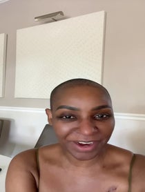 Poster for Pep Talk video from Guerdy Abraira, RHOM & Cancer Survivor