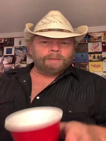Poster for Birthday video from Mike as Toby Keith