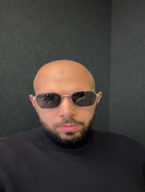 Poster for Birthday video from Andrew Tate lookalike