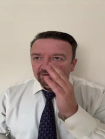 Poster for Birthday video from Ricky Gervais & David Brent Impressionist