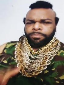 Poster for Birthday video from Mr T Lookalike