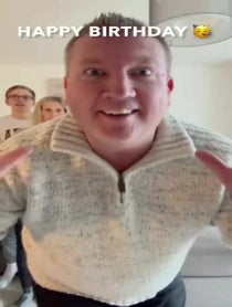 Poster for Birthday video from Chris Marsden Voiceover Man