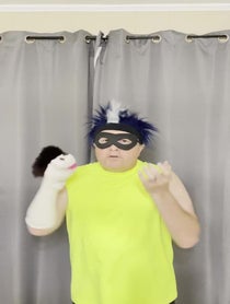 Poster for Birthday video from Mr Muscles and Johnny