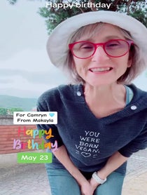 Poster for Birthday video from That Vegan Teacher