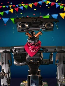 Poster for Birthday video from Johnny 5 and Friends