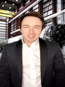 Poster for Birthday video from Elon Musk Lookalike