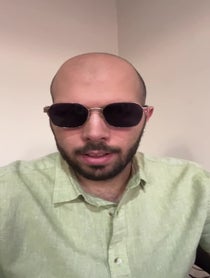 Poster for Birthday video from Andrew Tate lookalike