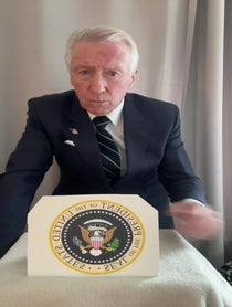 Poster for Roast video from Joe Biden played by Terence Doyle
