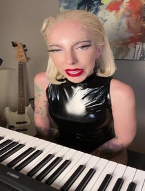 Poster for Birthday video from Vegas Lady Gaga impersonator