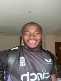 Poster for Birthday video from Jofra Archer