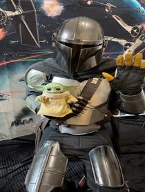 Poster for Father's Day video from “Mando” Mandalorian (cosplayer)