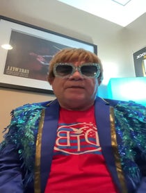 Poster for Birthday video from Jeff “Elton” Burkett
