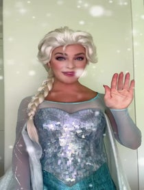 Poster for Pep Talk video from Elsa , Ariel, Sleeping Beauty, Barbie, K Pop Rumi (and many more)