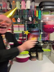 Poster for Birthday video from Tupperware Pete
