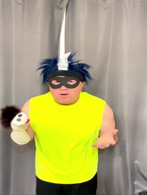 Poster for Pep Talk video from Mr Muscles and Johnny