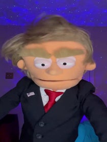 Poster for Birthday video from Donald Trump Puppet