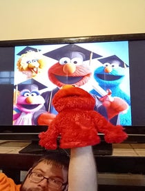 Poster for Pep Talk video from Elmo Cookie Monster and Friends
