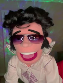 Poster for Birthday video from Elvis Presley Puppet