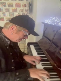 Poster for Birthday video from Elton John Impersonator