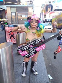Poster for Pep Talk video from The Naked Cowgirl Sandy Kane