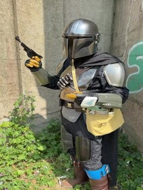 Poster for Birthday video from “Mando” Mandalorian (cosplayer)