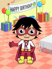 Poster for Birthday video from Red Titan from Ryan’s World