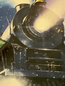 Poster for Birthday video from The Polar Express Train Conductor