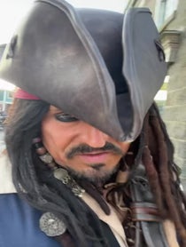 Poster for Birthday video from Captain Jack Sparrow Impersonator