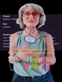 Poster for Birthday video from That Vegan Teacher