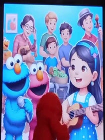 Poster for Birthday video from Elmo Cookie Monster and Friends