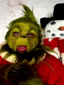 Poster for Birthday video from The Grinch