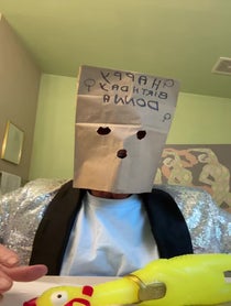Poster for Birthday video from The Unknown Comic