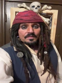 Poster for Pep Talk video from Captain Jack Sparrow Impersonator