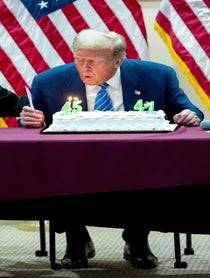 Poster for Birthday video from Donald Trump Impressionist Trump Quest