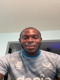 Poster for Holiday video from Jofra Archer