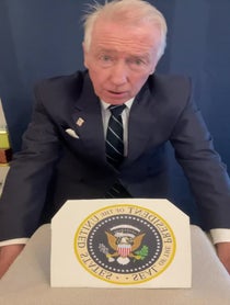 Poster for Holiday video from Joe Biden played by Terence Doyle