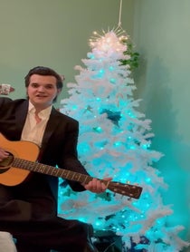 Poster for Holiday video from “Young Elvis” Tribute - Patrick Snider