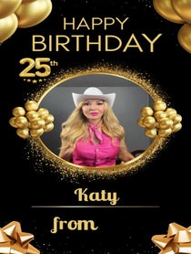 Poster for Birthday video from Barbie Rachel Evans