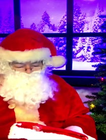 Poster for Holiday video from Santa Claus