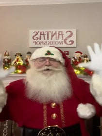 Poster for Holiday video from Santa Claus