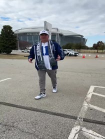Poster for Holiday video from Cowboys Super Fan  Mike Tag